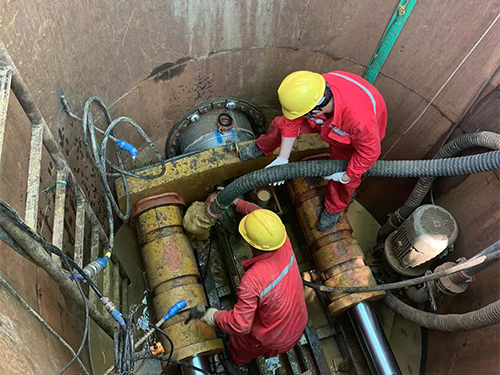 樹脂混凝土微型頂管施工現場